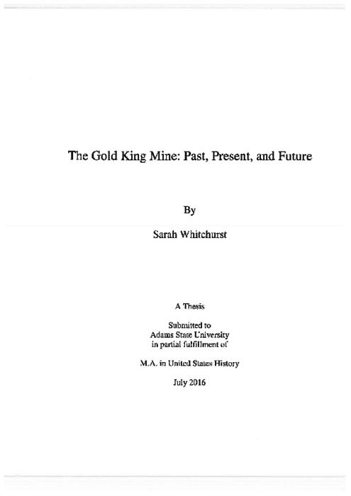 Thumbnail for 'The Gold King Mine: Past, Present, and Future'
