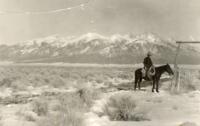 Thumbnail for 'Man on Horse in front of Mt. Blanca, San Luis Valley'