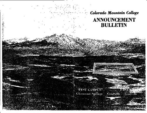 Thumbnail for 'Colorado Mountain College Annoucement Bulletin'