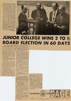 Thumbnail for 'Junior College Wins 2 to 1; Board Election in 60 Days'