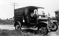 Thumbnail for 'Roberts Dairy - 1920 (ca.) - Dairy Delivery Truck with William Widdowfield & Elmer Slife'