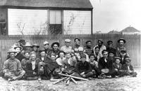 Thumbnail for 'Haddow, Robert & Helen with Baseball Team - 1900s (ca.)'