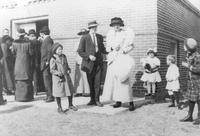 Thumbnail for 'First Christian Church - 1916 - Exterior shot with Members'