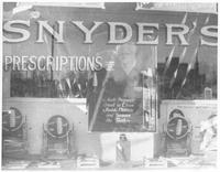 Thumbnail for 'Snyder's Pharmacy - 1920 (ca.) - Store Window Display'