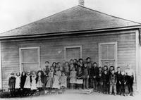 Thumbnail for 'School, North Englewood - 1900 (ca.) - Student Group Photo in front of the school'