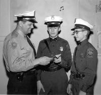 Thumbnail for 'Englewood Junior Police Band - 1959 - Captain Clyde Hall promotes Le Roy Romero and James Maxwell'