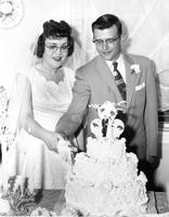 Thumbnail for 'Shreck, Mr. & Mrs. Charles - 1957 - Wedding Photo'