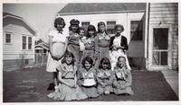 Thumbnail for 'Brownie Scout Troup - 1949 - Group Photo with Fern Oliner & Alice Hessel'