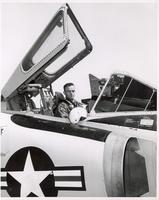 Thumbnail for 'Perrin, George Jr. - 1961 (ca.) - Sitting in a fighter jet'