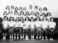 Thumbnail for 'School, Cherrelyn Elementary - 1955 - Group Photo, Girls Volleyball Team'