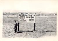 Thumbnail for 'Altenbach, Scott - 1950 - beside Whitaker Acres sign'