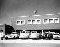 Thumbnail for 'Fire Department - 1950 (ca.) - View of exteriof of the Firehouse with Griffin on Top'