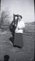 Alda Borah with Billie, the horse