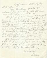 Thumbnail for 'Letter from Sam Doll to Frank Doll, December 2, 1899'