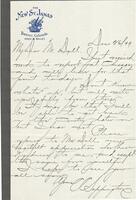 Letter from Christopher C. Sappington to Frank Doll, December 26, 1899