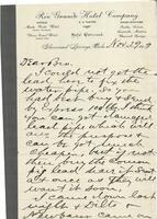 Thumbnail for 'Letter from Sam Doll to Frank Doll, November 29, 1899'