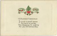 Simple Christmas Postcard, 1918
