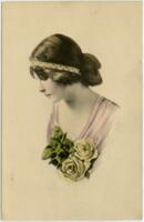 Profile of a Young Woman Postcard, 1913