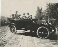 Thumbnail for 'Group of people posed in an automobile, after 1904'