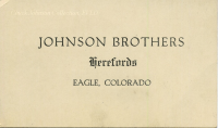 Thumbnail for 'Johnson Brothers Herefords calling card'