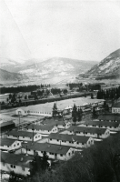 Thumbnail for 'Civilian housing, foreground, and mess hall, background, Camp Hale'