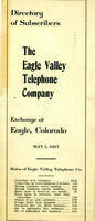 Thumbnail for 'Eagle Valley Telephone Company Directory of Subscribers'