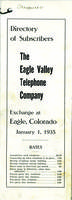 Thumbnail for 'Eagle Valley Telephone Company Directory of Subscribers'