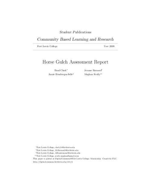 Thumbnail for 'Horse Gulch Assessment Report'