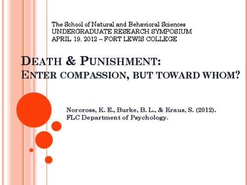 Thumbnail for 'Death & Punishment: Enter Compassion, But Toward Whom?'