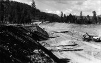 Thumbnail for 'Looking upstream at spillway excavation (left)'