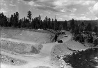 Thumbnail for 'Looking upstream at spillway excavation (right)'
