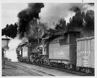 Thumbnail for 'Denver and Rio Grande Western Railroad Train by a Water Tank in Chama, N.M.'