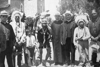 Thumbnail for 'Group Portrait of Catholic Priests and Southern Ute Indians at a Ceremony'