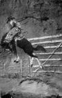 Thumbnail for 'Photograph of Painting by Ralph E. Rea - Cowboy Riding a Bucking Bronco'