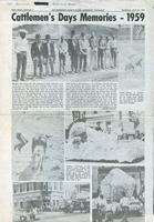 Thumbnail for 'Newspaper Clipping “Cattlemen’s Days Memories-1959”'