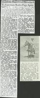 Thumbnail for 'Newspaper Clipping “Quadrille Dancers-on-Horseback to Entertain Rodeo Fans Again”'