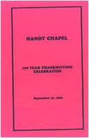 Handy Chapel centennial celebration (program)