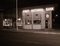 Evening at the First National Bank in Salida, Colorado