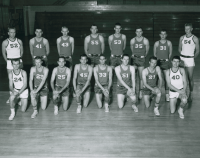 Thumbnail for 'The 1961-62 WSC varsity basketball team poses for its Curecanti photograph, ca. 1962.'