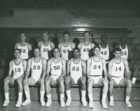 Thumbnail for 'The 1967 WSC varsity basketball team poses for its Curecanti photograph.'