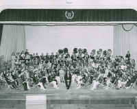 Thumbnail for 'Probably an early-1950s High School honors band in Taylor Hall Auditorium.'
