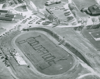 Thumbnail for 'Band Day at Western from the air, 1959.'