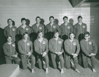 Thumbnail for 'The 1969-1970 WSC men's swim team poses for its Curecanti photograph.'