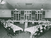 Thumbnail for 'Alumna banquet in the new WSC Student Union ballroom, ca. 1955.'