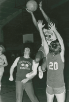 Thumbnail for 'WSC intramural basketball action, ca. late 1970s.'