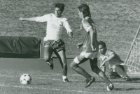 Thumbnail for 'WSC competed with other schools in soccer; this is club action ca. 1990s.'