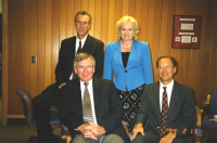 Thumbnail for 'President Harry Peterson and his cabinet members, July 2001.'
