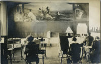 Thumbnail for 'Early 1920s art class with Richter mural.'