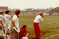 Thumbnail for 'Mountaineers get some coaching from the sidelines in the 1978 quarter-finals football playoff game with Central Arkansas,...'