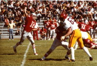 Thumbnail for 'Quarterback Steve Phillips in football game action against the School of Mines,  1977.'